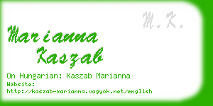 marianna kaszab business card